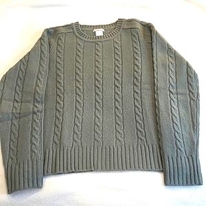 JCREW 100% lambswool cable knit sweater